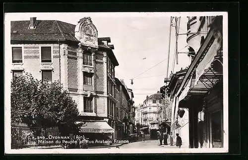 AK Oyonnax, Maison du Peuple et Rue Anatole France