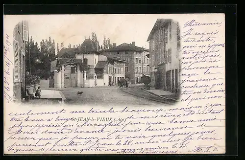 AK St-Jean-le-Vieux, auf der Strasse durch den Ort