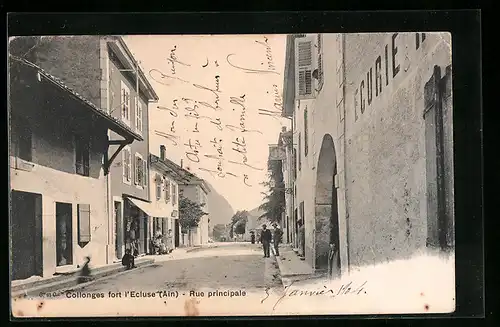 AK Collonges fort l`Ecluse, Rue principale