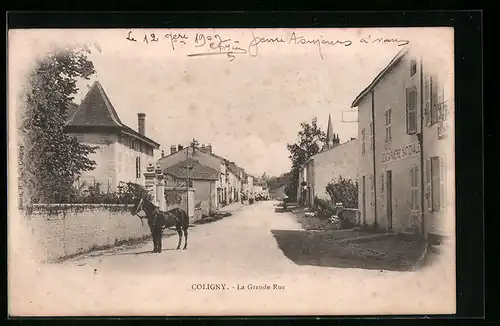 AK Coligny, La Grande Rue