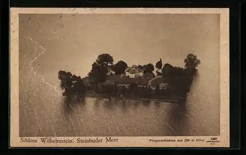 AK Wilhelmstein im Steinhuder Meer, Blick auf das Schloss Wilhelmstein, Fliegeraufnahme