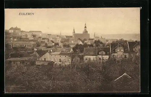 AK Eisleben, Blick über die Dächer der Stadt