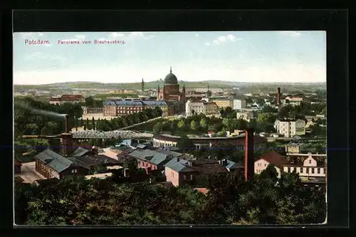 AK Potsdam, Panorama vom Brauhausberg aus