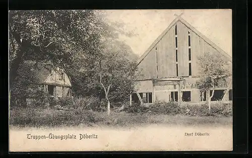 AK Döberitz, verfallenes Haus auf dem truppenübungsplatz