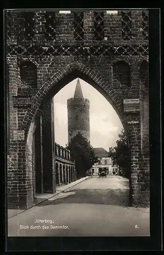AK Jüterbog, Blick durch das Dammtor