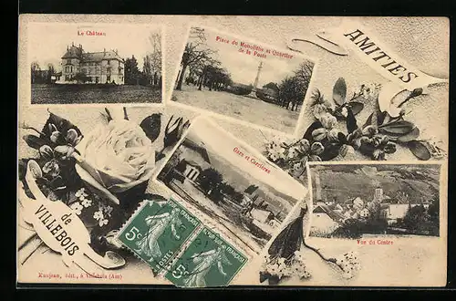 AK Amities, Place du Monolithe et Quartier de la Poste, Le Chbateau, Vue du Centre