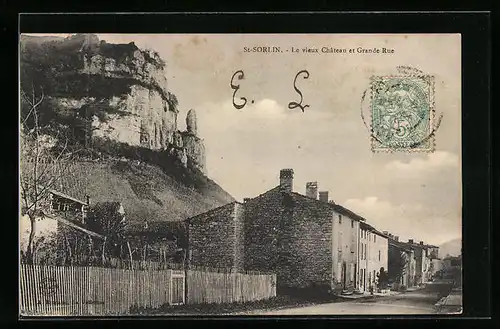 AK St-Sorlin, Le vieux Chateau et Grande Rue