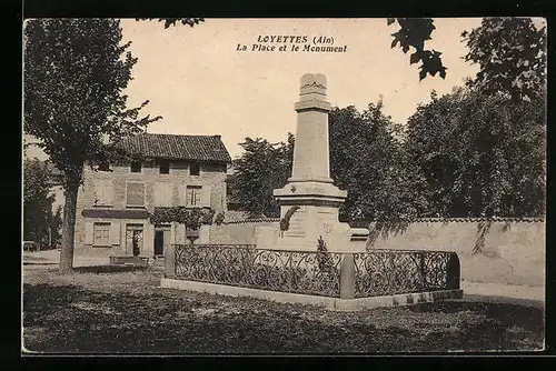 AK Loyettes, La Place et le Monument