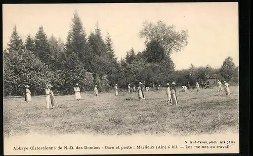 AK Marlieux, Abbaye Cistercienne, Les Moines au Travail