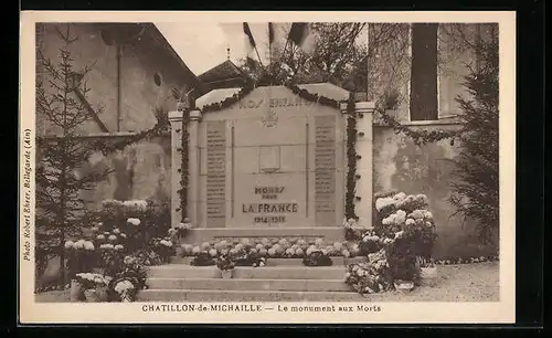AK Chatillon-sur-Michaille, Le Monument aux Morts