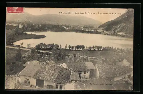 AK La Cluse, Port, Lac de Nantua et Panorama de La Cluse