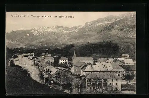 AK Chézery, Vue générale et les Monts Jura
