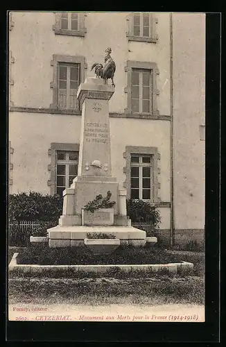 AK Ceyzériat, Monument aux Morts pour la France (1914-1918)