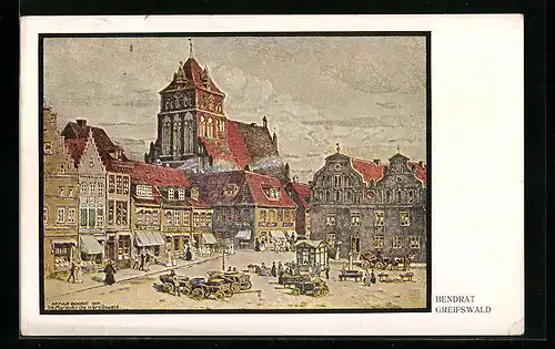 AK Greifswald, Platz an der Marienkirche
