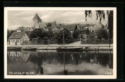 AK Plau am See, Partie an der Elde