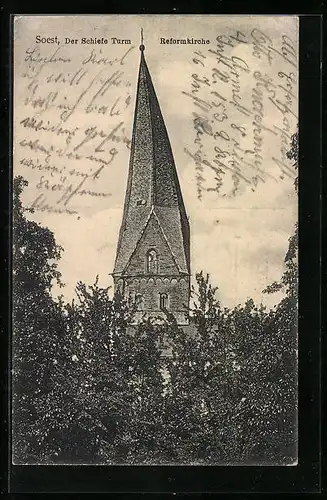 AK Soest, Der Schiefe Turm der Reformkirche