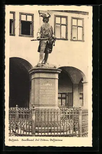 AK Dessau, Fürst Leopold-Denkmal