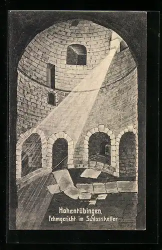 AK Tübingen, Schloss Hohentübingen, Fehmgericht im Schlosskeller