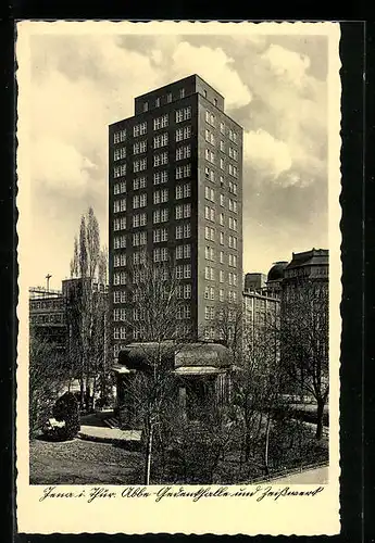 AK Jena, Abbe-Denkmal mit Zeisswerk