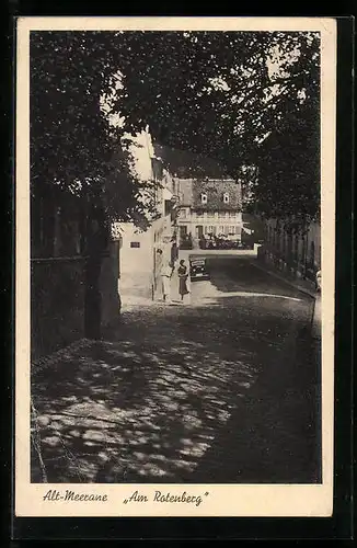 AK Alt-Meerane, Strassenpartie Am Rotenberg