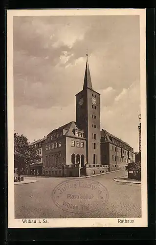 AK Wilkau / Sa., Rathaus