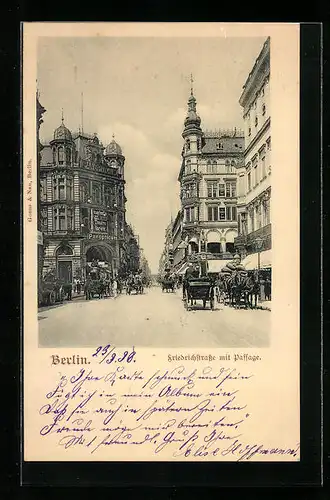 AK Berlin, Friedrichstrasse mit Passage