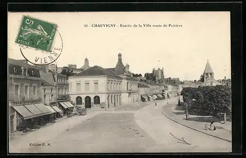 AK Chauvigny, Entrée de la Ville route de Poitiers