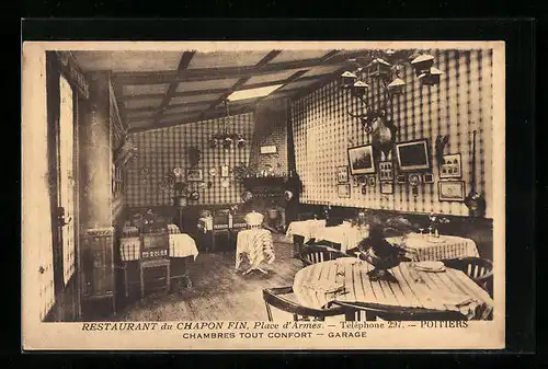 AK Poitiers, Restaurant du Chapon Fin, Place d`Armes