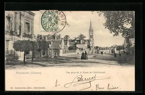 AK Pleumartin, Vue prise de la Route de Chatellerault