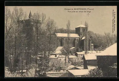 AK Morthemer, Le Chateau, Vue prise en temps de neige