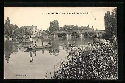 AK Chauvigny, Vue du Pont prise de l`Abattoir