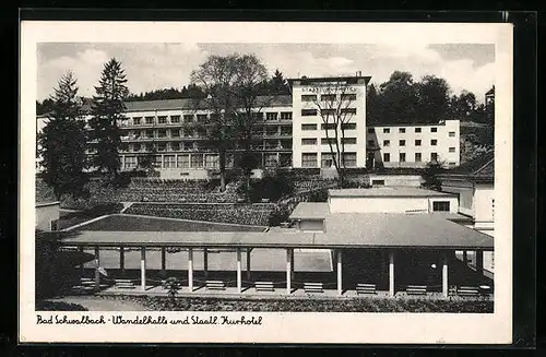 AK Bad Schwalbach, Wandelhalle und staatliches Kurhotel