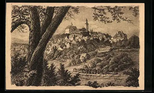 AK Cronberg im Taunus, Blick vom Mammolshainer Weg