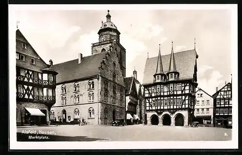 AK Alsfeld /Hessen, Blick auf den Marktplatz