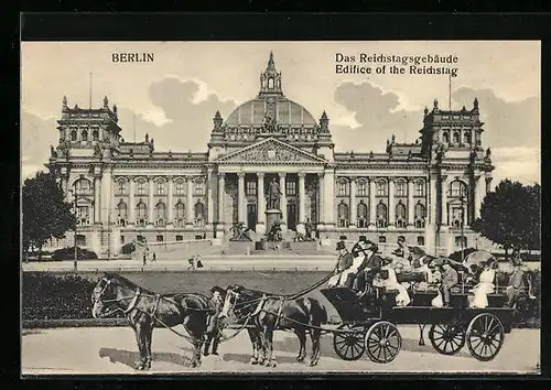AK Berlin-Tiergarten, Das Reichstagsgebäude