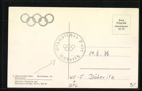 AK Döberitz, Olympisches Dorf, Wohnhäuser im Birkenwald