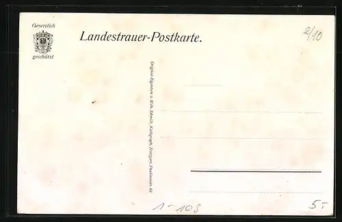 AK Landestrauer-Postkarte um Prinzregent Luitpold