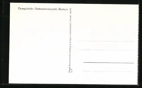 AK Bremen, Evangelische Diakonissenanstalt, Eingang zum Mutterhaus