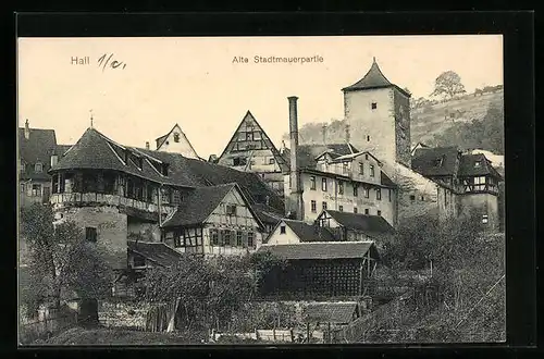 AK Hall, Alte Stadtmauerpartie