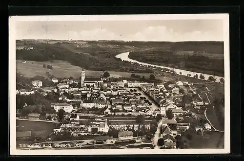 AK Tittmoning a. d. Salzach, Totalansicht, Luftbild