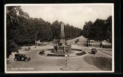 AK Berlin-Tiergarten, Kemperplatz mit Denkmal