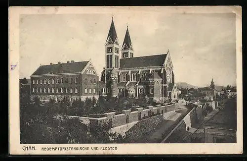 AK Cham, Redemptoristenkirche und Kloster