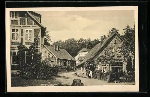 AK Bad Rehburg, Strasse an der Friederiken-Kapelle