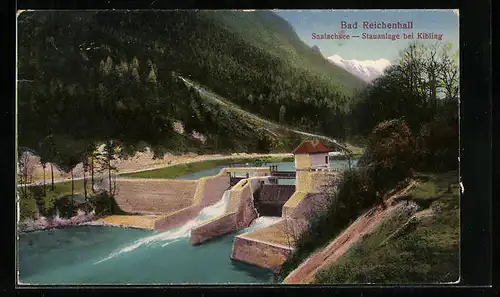 AK Bad Reichenhall, Saalachsee, Stauanlage bei Kibling