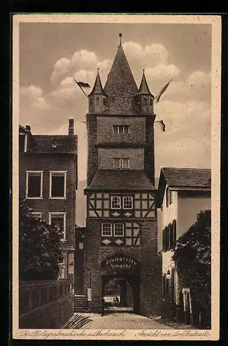 AK Bacharach, Gasthaus Pfalzgrafenschänke, Ansicht von der Stadtseite