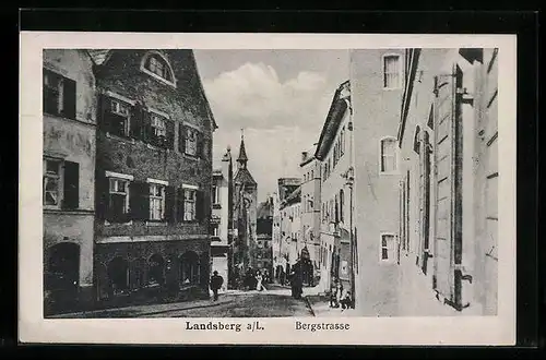AK Landsberg a. L., Blick in die Bergstrasse