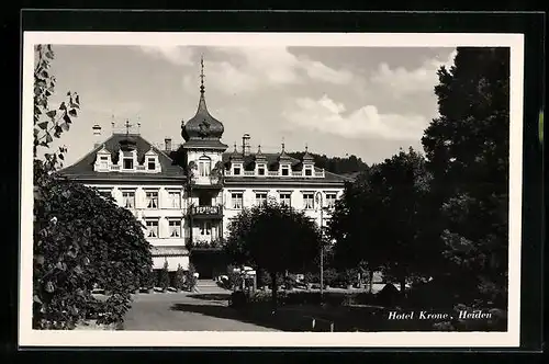 AK Heiden, Hotel Krone, Bes. P. E. Kühne