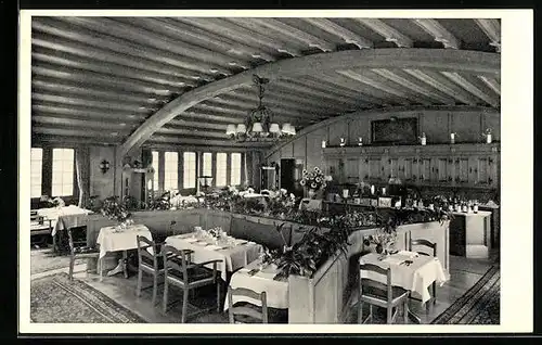 AK Zürich, Gaststätte Haus zum Rüden, Innenansicht