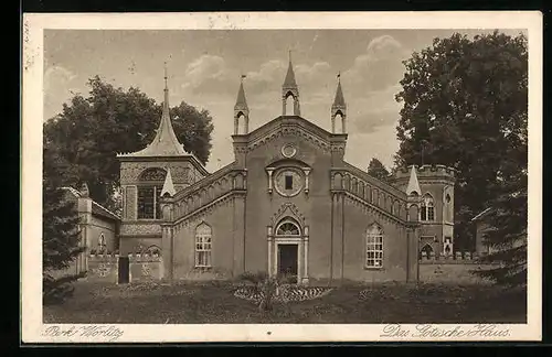 AK Wörlitz /Anh., Das Gotische Haus im Park Wörlitz