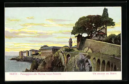 AK Nervi, Passeggiata alla Marina verso Ponente